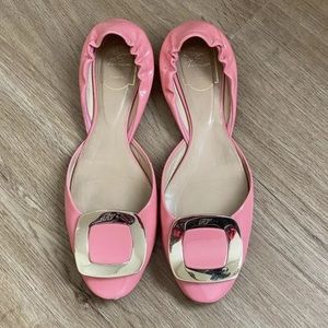 Roger vivier 37.5 Flat Patent Pink